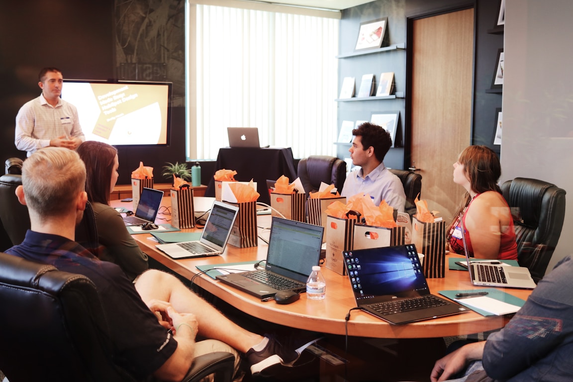 A Kervon planning session around the meeting table